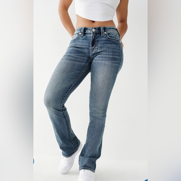 True Religion Vintage Distressed Flare Jeans - Picture 3 of 15